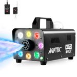 Fog Machine, AGPtEK Fog Machine with Remote Control & Colorful LED Light, 500 Watt Portable & Durable, Suitable for Halloween, Christmas, Wedding, Parities, DJ Performance & Stage Show etc.