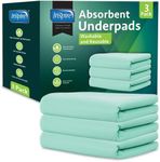 Inspire Washable and Reusable Incontinence Chair or Bed Pads | 3 Pack Waterproof Mattress Pad Chucks Pads | Reusable Bed Pads Washable Waterproof Chux Pads | Pee Pads for Adults Use As Pet Pad