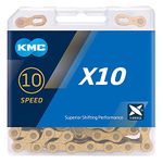 KMC X10 Road/Mountain Bike Bicycle Chain,116Links，for Shimano SRAM Campagnolo-Gold