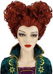 Juziviee Brown Wigs for Winifred Sanderson Wig Costume Women Cute Natural Soft Hair Wig with Wig Caps JZ015BR