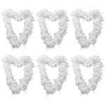 White Feather Boa Accessory - Pack Of 6-67"/170cm Long 60g Feather Boa - Hen Party Stag Do Fancy Dress Costume Accessory