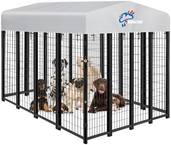 SIRUITON 10x10FT Outdoor Dog Kennel Replacement Cover, Heavy Duty 600D Oxford Fabric with Sun/Rain Dog Play Pen Top Covers Sun Shade Specialized,Snowproof,Sun( Cover Only)