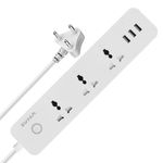 SWYAM® 4-in-1 Smart WiFi Power Strip with 2M Wire, Made In India (1-Year Warranty), 240V AC, No Hub Required, Supports Alexa & Google Assistant