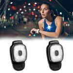 Xerteam 2 Pack Clip On Torch, LED Running Lights Clip-on Lights for Runners, USB Rechargeable Night Running Chest Light Hands Free Flashlight for Runners Dog Walking Hiking Joggers - White Light