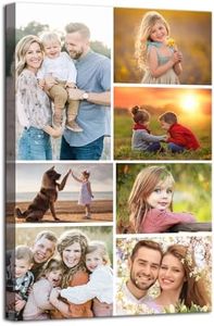 ZHIYYHAO Personalized Photos Canvas Prinits For Wall Framed Custom Multi Photo Collage with Your Photos for Family Wedding Friends Anniversary (CF-4,36.00L X24.00W'')