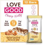 Love Good Protein Bars | Keto Snack | Non-GMO | Low Sugar, Low Carb, Gluten Free | Chewy Nutty Salted Caramel with Almonds and White Chocolate - 12 Pack