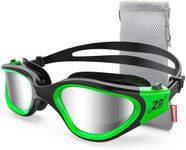 ZIONOR Swim Goggles, G1 Polarized Swimming Goggles UV Protection Leakproof Anti-fog Adjustable Strap for Adult Men Women (Polarized Mirror Silver Lens)
