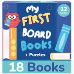 TOYVENTIVE Board Book 1-3, Montessori Toys for 1 Year-Old Boy Birthday Gift, Board Books for 1-2 Year Olds & Ages 1-3