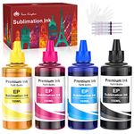 Toner Kingdom 400ML Sublimation Ink for Epson C88 C88+ WF7710 WF7720 ET2720 ET2760 ET3760 ET4700 ET2850 ET15000 WF7820 Printer Heat Press Transfer on Mug Plate T-Shirt Pillow Phone Case (BCMY, 4Pack)