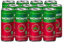 Wowie by Tranquini Hemp-Infused Beverage, Herbal Adaptogens for Stress Relief, All-Natural Relaxation Drink, Coconut Strawberry Flavour, 355 ML Sleek Can (12-Pack)