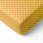 Bacati Yellow Pin Dots Crib Fitted Sheet