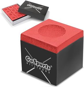 GoSports Premium Pool Cue Chalk Cube 12 Pack - Red Billiards Pool Stick Chalk
