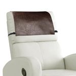 NZDWZDN Headrest Cover for Recliner Chair Faux Leather Headrest Cover with Elastic Straps Recliner Headrest Protector Couch Headrest Cover for Furniture Sofa Protector 17 x 27In(Chocolate Brown)