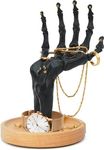 Suck UK | Skeleton Hand Ring Holder & Jewelry Stand | Earring Organizer & Necklace Holder For Gothic Decor | Halloween Decorations & Bedroom Accessories | Bracelet Holder & Jewelry Organizer | Black