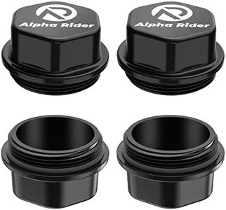 Foruly Replacement for Aluminum Vortex Trailer Hub Replacement Caps w/O-Ring 5 Lug Axle Dust Grease Cap K71-G01-73 (81143) 21-261 Trailer Hub (4Pack)