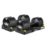 The Cube Club Adjustable Dumbbell Set Of 2 Cast Iron Powerbells For Empower Your Fitness (1.0-6 Kg) For Exercise Full Body Workout Gym Equipment For Men & Women - Black