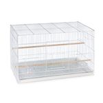 Prevue Pet Products Flight Cage Metal Steel Bird Crate, Multi-Bird Home Stackable Cage for Birds, Home Crate for Extra-Small Pet Parakeets, Finches, and More, White