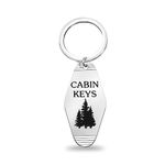 CENWA Cottage County Jewelry Lake Life Gift Cain Keys Cabin Home Keychain Outdoor Gift Camping Gift, Grey, 5.5*2.5