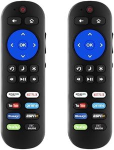 Pack of 2 IR Remote for Roku Remote and Roku TV Remote, for Roku 1 2 3 4, Express/+, Premiere/+, Ultra and TCL Hisense Onn Element Sharp Philips Haier Hitachi LG JVC RCA Roku TV (Not for Roku Stick)