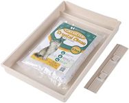 TonGass Reusable Self-Cleaning Cat Litter Box Tray Refills with 4.5LB Crystal Cat Litter Compatible with PetSafe ScoopFree Automatic Cat Litter Box (Beige) - Fits All 1st and 2nd Gen