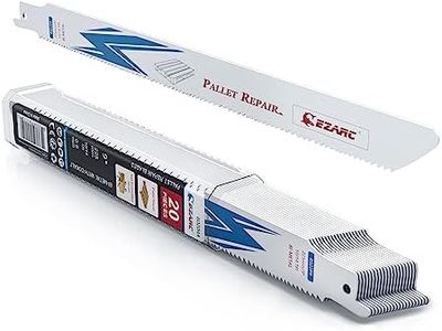 EZARC Reciprocating Saw Blade Special for Pallet Repair, 9-Inch Bi-Metal Reciprocating Blades Set 10+14TPI for Nail Embedded Wood (20-Pack)