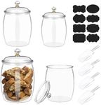 4 Pcs 64 oz 90 oz Candy and Cookie Jar with Lids 4 Spoons Plastic Jars Decorative Apothecary Jars Candy Buffet Containers Clear Can Airtight Food Storage Canister for Home Decoration Supplies