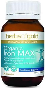 Herbs of Gold Organic Iron Max 30 Capsules