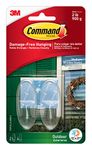 Command Outdoor Window Hooks, Medium, Clear, 2-Hooks (17091CLR-AWES)