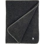 EKTOS 100% Virgin Wool Blankets, 90" x 78", Emergency Blanket for Car, Winter Camping (Charcoal, Full Size)