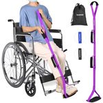 43 Inch Long Leg Lifter Strap with Padded Handgrips and Foot Loop,Rigid Leg Lifter for Hip&Knee Replacement Surgery Recovery,Mobility Aids Foot Lifter Easily Get in and Out of Bed,Car,Wheelchair