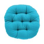 Mom's Moon Plus Comfort Round Cotton 20' Floor/Back/Chair Cushion (King Size; Sea Blue) - Pack of 2