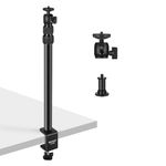 NEEWER Camera Table Mount with Ball Head, 17-40 Inch Adjustable Table Light Tripod with 1/4 Inch Screw and C Clamp for DSLR Camera, Ring Light, Live Stream, Vlog, Maxi Load: 3 kg, TL283 (Black)