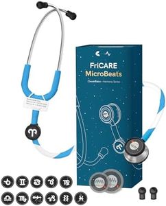 FriCARE Dual Head Stethoscope - Nursing Stethoscopes for Paramedic/RN/RT/CNM - Nurses/EMT/CNA Essentials for Work & Home, MicroBeats Harmony w/ 12 Zodiac Tags, Unique Dual-Colored Tubing, 31.5''