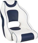 GarveeLife High Back Boat Seat with Armrests,Flip-Up Captain Boat Seat for Fishing/Pontoon Boats,Captains Bucket Seat,Waterproof Boat Captain Chair Aluminum Hinges Stainless Steel Screws