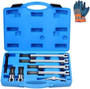 GEAROLL 3 in 1 Gear Puller Set, 8pcs 2 Jaw Bearing Flywheel Puller Kit with Reversible Jaws, Cr-V Steel Heavy Duty Pulley Puller Tool for Pulley Gear Bearing Flywheel Removal