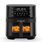 Nutricook Air Fryer, Touch Control Panel, Cook with Little or No Oil, 10 Preset Functions, 1500 Watts, 2 Years Warranty (5.7L VIsion Black)