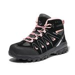 NORTIV 8 Women's Waterproof Hiking Boots Outdoor Trekking Camping Trail Hiking Boots,Size 12,Black Pink,SNHB211W