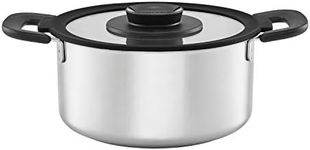 Fiskars Casserole with Lid, capacity: 3.0 litres, suitable for all hobs, stainless steel/plastic, Ø 22 cm, Functional Form, 1026577,Standard