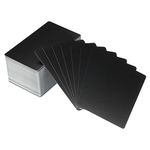 PATIKIL 100 Pack Metal Business Cards Blank, 0.45mm Thick 3.4x2.1 Inch Aluminum Laser Engrave Printable Name Card for Custom DIY, Matte Black