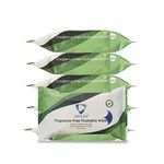 Drylife Flushable Fragrance-Free Wet Wipes | Large Disposable 100% Plant Based Biodegradable Moisturising Skin Cleansing Cloths with Aloe Vera (6 Packs of 24)