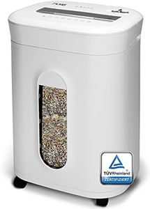 Professioneller Aktenvernichter- Brandneu! Sicherheitsstufe P5, Für Sensible Dokumente, 60 Min Dauerbetrieb, Heftklammern, Büroklammern, Kreuzschnitt, Partikelschnitt, Leise, 2x12 mm Schnipsel, DSGVO