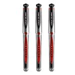 Uni Ball Red Capped (UM-153S) Gel Impact Rollerball Pen Ball Point Pens Broad 1mm Tip Nib 0.6mm Line Width Ink (Pack Of 3)