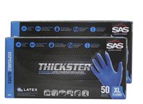 SAS 6603 (2 boxes) Thickster Textured Safety Latex Gloves, Large by SAS Safety