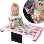 Little Traveler Airplane Seat Extender for Kids - Footrest & Toddler Airplane Bed - Toddler Airplane Travel Essentials - Toddler Plane Seat Extender & Airplane Kids Bed - Up to 4 Years of Age (Pink)