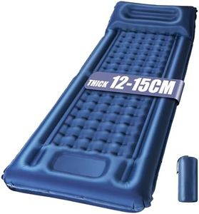 WULWUN Matelas de Camping Auto-Gonflant, Matelas de Couchage Gonflable 12CM Épaisseur, Matelas de Camping Étanche Connectable Individuel avec Pompe Intégrée, Lit d'air Ultraléger pour Tente Voyage