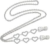 Mimimelon Crystal Rhinestone Heart Eyeglass Chains For Women Glasses Strap Holder Lanyard Necklace Grips Retainer (8)