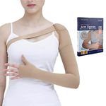 YOULEG -1 Piece Post Mastectomy Compression Sleeve for Lymphedema, 30-40 mm Hg Anti Swelling (Left/Right) (Medium Left)