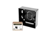 SHPELEC® Black Surface Mounted Pattress Box - Single/Double, Stylish and Durable Box for Mounting Electrical Devices, BS 5733 Compliant (1 Gang (Single))