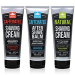 Pacific Shaving Company 3-Pc Shaving Essentials Set | Natural Ingredients Natural Shave Cream Caffeinated Shaving Cream,Caffeinated Aftershave 1 ea