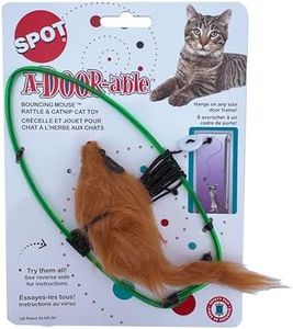 SPOT Ethical A-Door-Able Bouncing Mouse Cat Toy, Assorted Colors,Medium Breeds